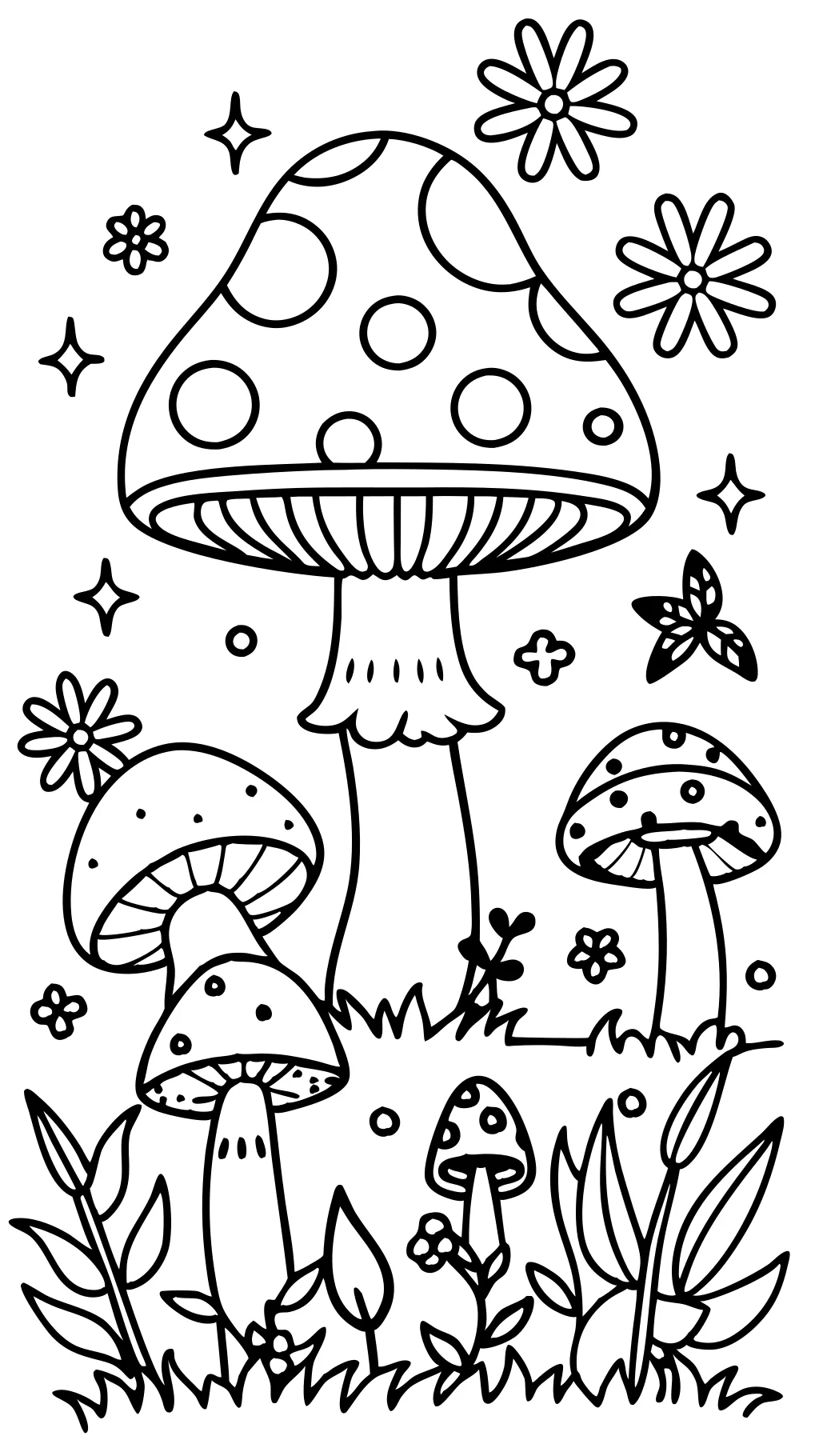 coloriage champignon